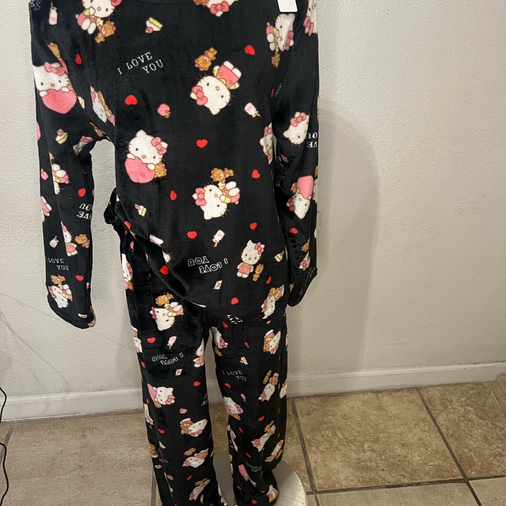 Hello Kitty Black and Pink Kids Pajama Set